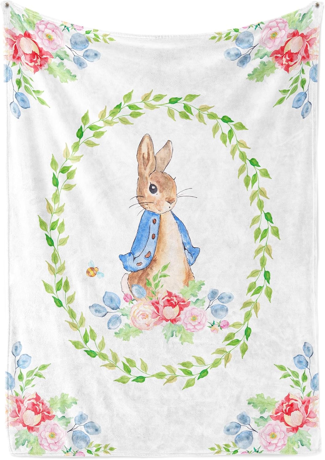 UNIQUE Rabbit Ultra Soft Fleece Baby Blanket 30x40in, Cute Rabbit Baby Blanket, Gender Neutral
