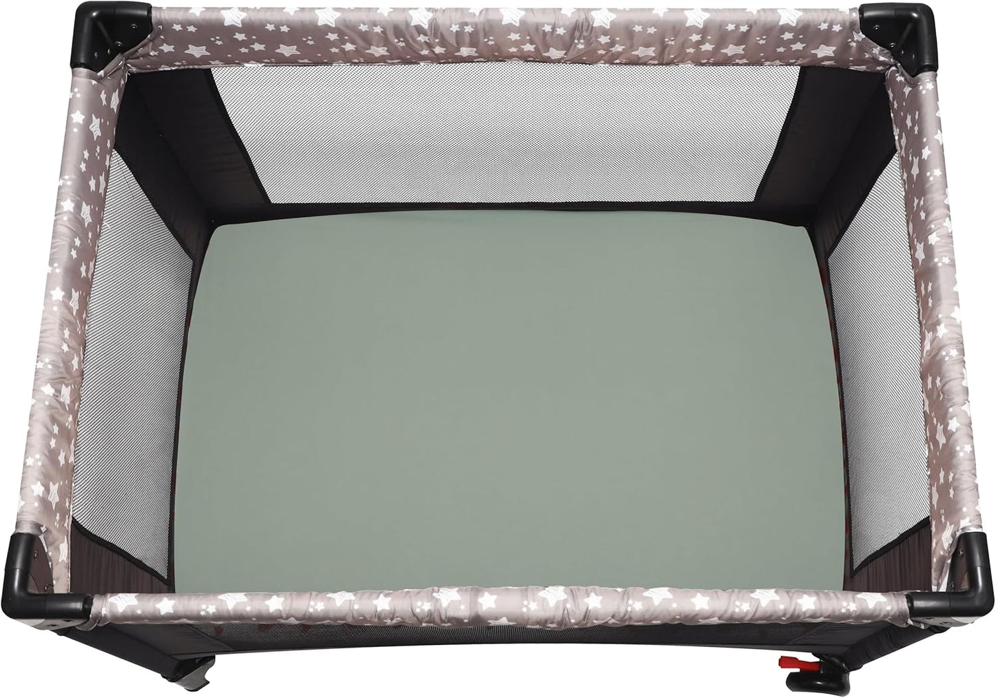 Pack and Play Sheets Fitted, 2 Pack Pack n Play Sheets for Graco Pack n Play Mattress, Unisex Playard Sheets for Boys Girls (Brown & Green, 38 X 26 Inch)