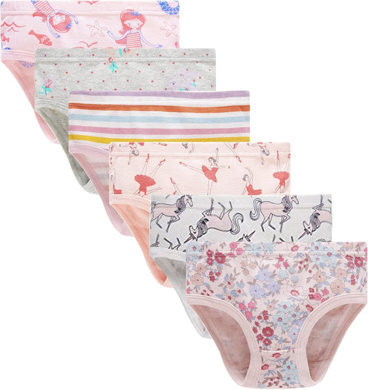 Barara King Little Girls' Soft Cotton Underwear Toddler Undies Kids panties
