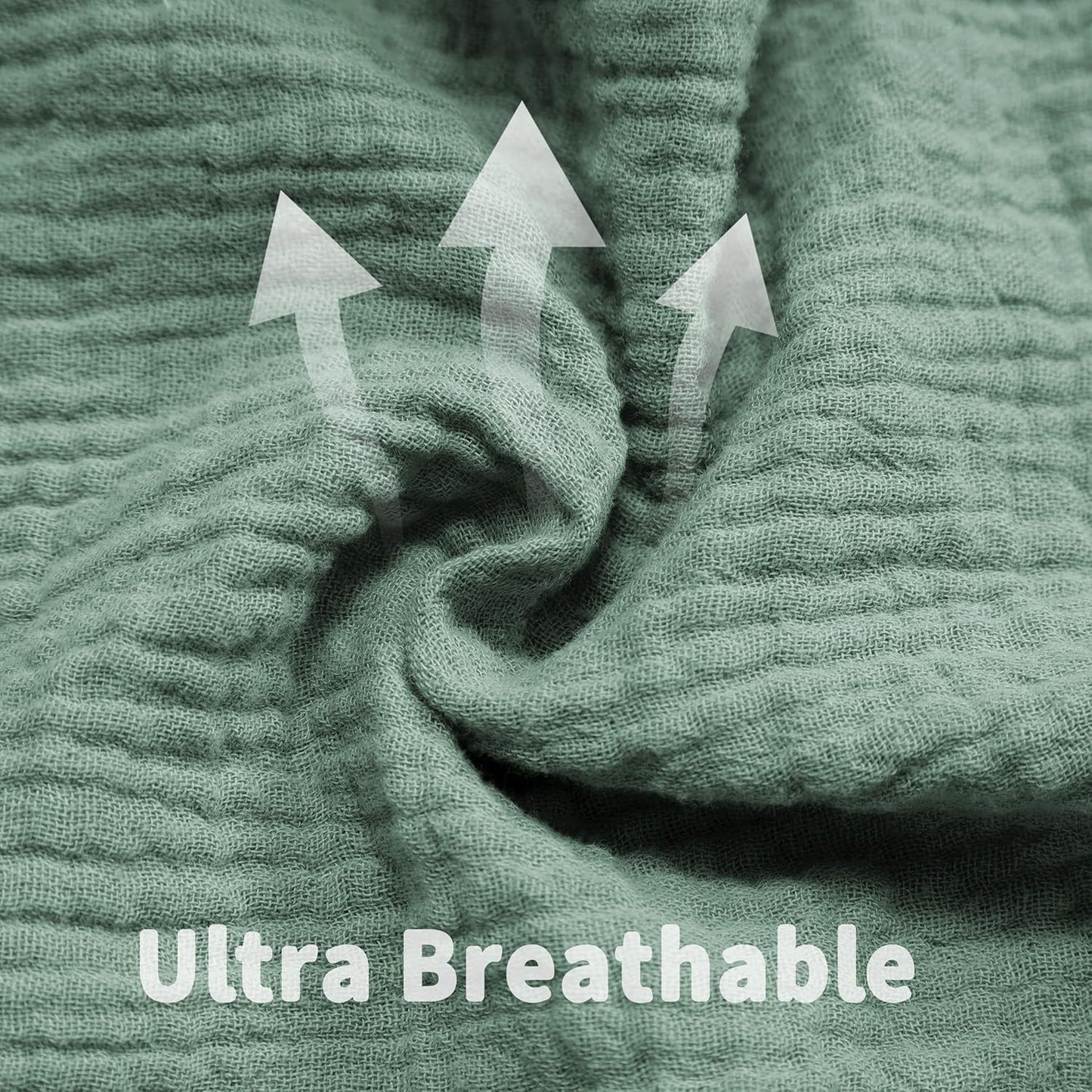 Muslin Crib Sheets for Boys Girls 100% Cotton Fitted Baby Crib Sheet 2 Pack Soft and Breathable for Standard Crib Mattress & Toddler Mattress 52x28in (Gray & Green)