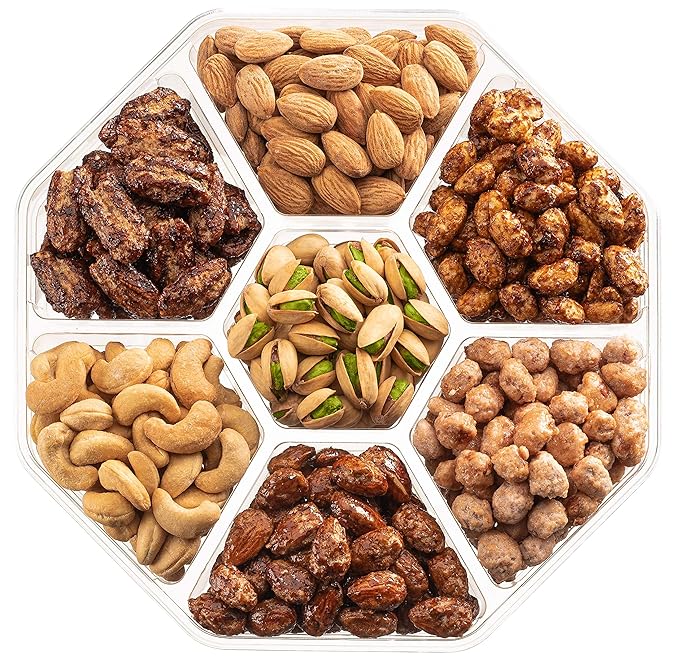 Thanksgiving Nuts Gift Basket - Extra Large Assortment of Sweet & Roasted Salted Gourmet Nuts - Assorted Food Gift Box for Christmas, Holiday, Family, Sympathy, Men & Women.
